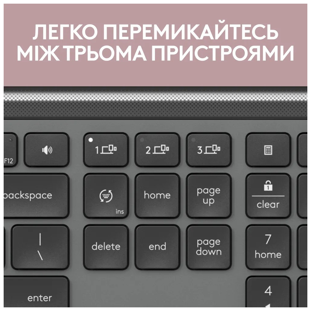 Комплект Logitech MK950 Bluetooth/Wireles UA Graphite (920-012490) - фото 4 Комплект Logitech MK950 Bluetooth/Wireles UA Graphite (920-012490) - фото 4