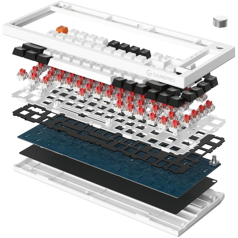 Клавіатура GamePro MK160W Hot-Swap Red Swich RGB USB UA White (MK160W) - фото 2