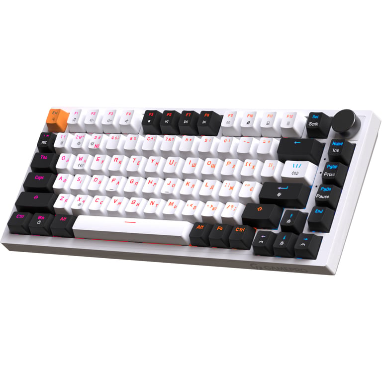 Клавіатура GamePro MK160W Hot-Swap Red Swich RGB USB UA White (MK160W) - фото 3