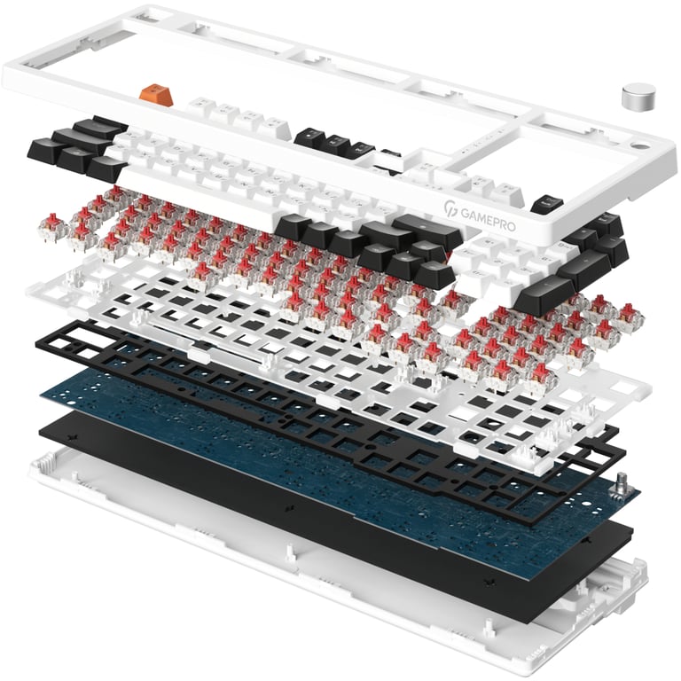 Клавіатура GamePro MK170W Hot-Swap Red Swich RGB USB UA White (MK170W) - фото 2
