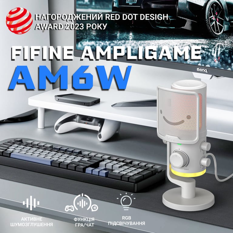 Мікрофон Fifine AM6W USB White (AM6W) - фото 5
