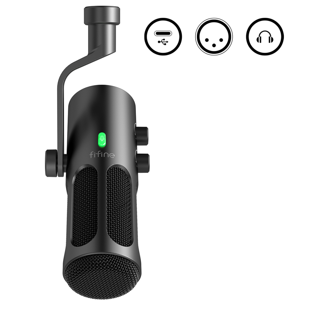 Мікрофон Fifine Tank 3 USB/XLR Black (Tank3) - фото 5 Мікрофон Fifine Tank 3 USB/XLR Black (Tank3) - фото 5