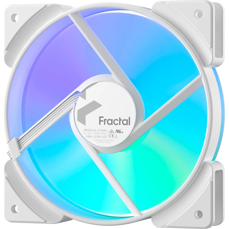 Кулер до корпусу Fractal Design Prisma AL-12 ARGB PWM (FD-FAN-PRI-AL12-PWM-WT) - фото 3