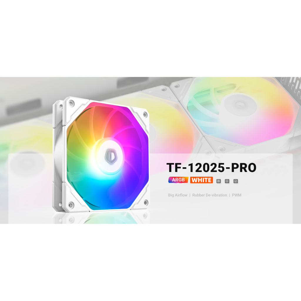 Кулер до корпусу ID-Cooling Вентилятор ID-Cooling TF-12025-Pro ARGB White (TF-12025-PRO-ARGB-WHITE) - фото 8 Кулер до корпусу ID-Cooling Вентилятор ID-Cooling TF-12025-Pro ARGB White (TF-12025-PRO-ARGB-WHITE) - фото 8