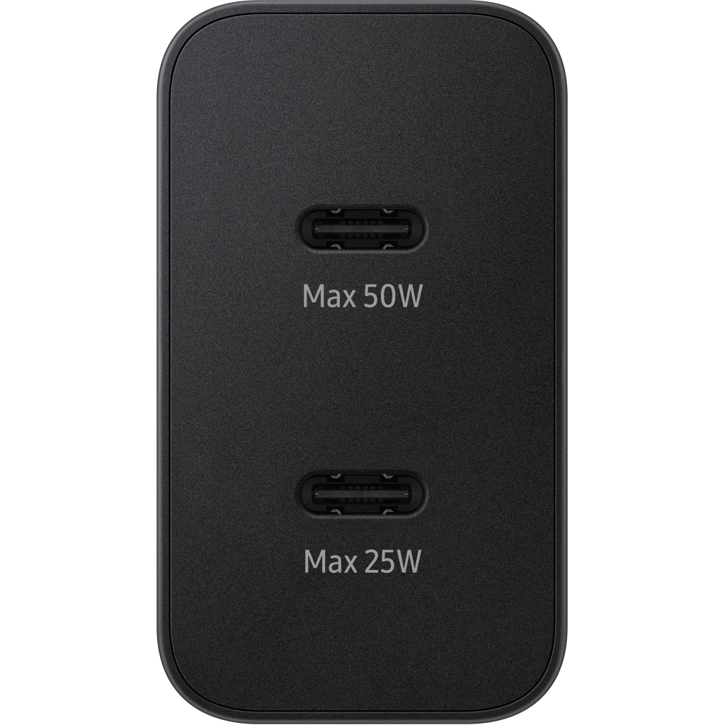 Зарядний пристрій Samsung 50W 2xUSB-С + cableUSB-C to USB-C 1.8m black (EP-T5020XBEGEU) - фото 3 Зарядний пристрій Samsung 50W 2xUSB-С + cableUSB-C to USB-C 1.8m black (EP-T5020XBEGEU) - фото 3
