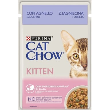 Вологий корм для кішок Purina Cat Chow З Ягням та Цукіні в желе 85 г (8445290426536) - фото 1