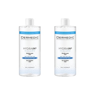 Міцелярна вода Dermedic Hydrain 3 Hialuro H2O 2 x 500 мл (5901643175801)
