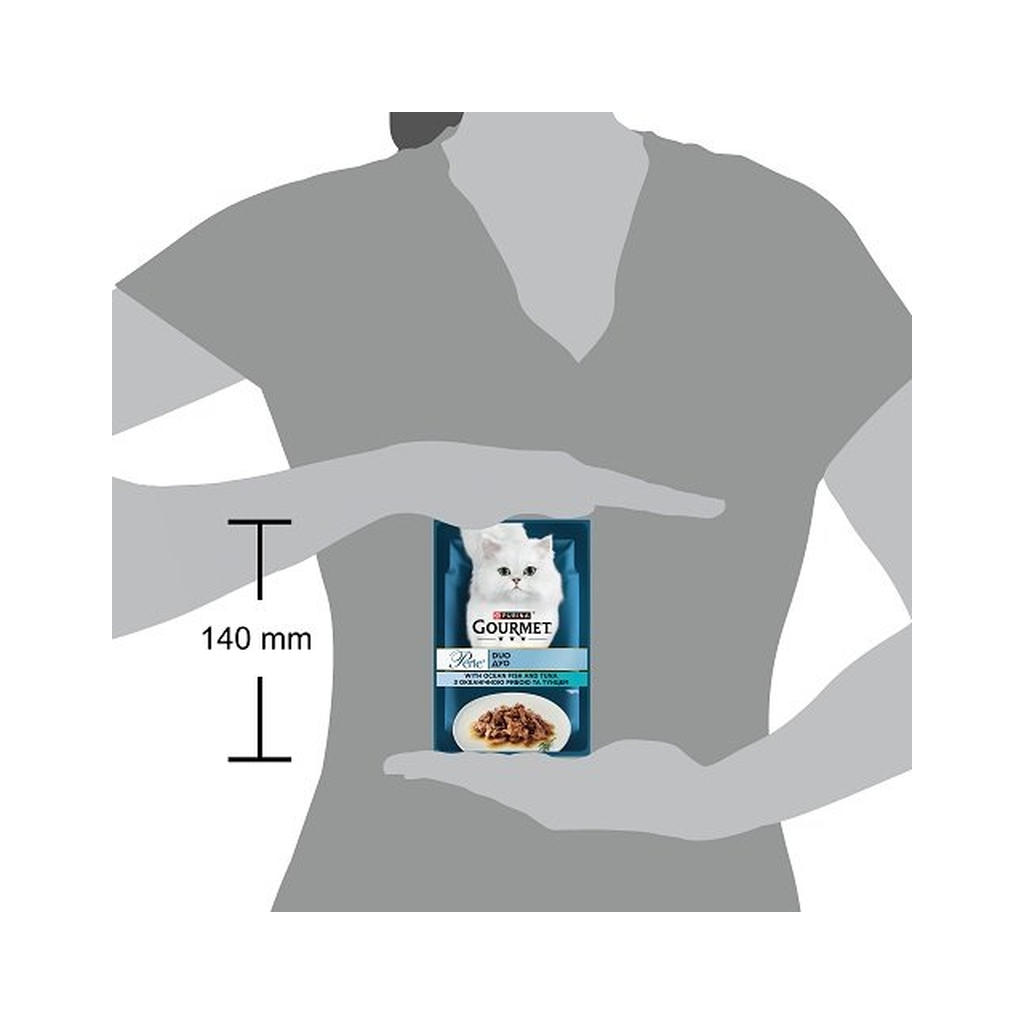 Вологий корм для кішок Purina Gourmet Perle з Океанічною рибою, Тунцем в підливі 85 г (8445291188099) - фото 3 Вологий корм для кішок Purina Gourmet Perle з Океанічною рибою, Тунцем в підливі 85 г (8445291188099) - фото 3