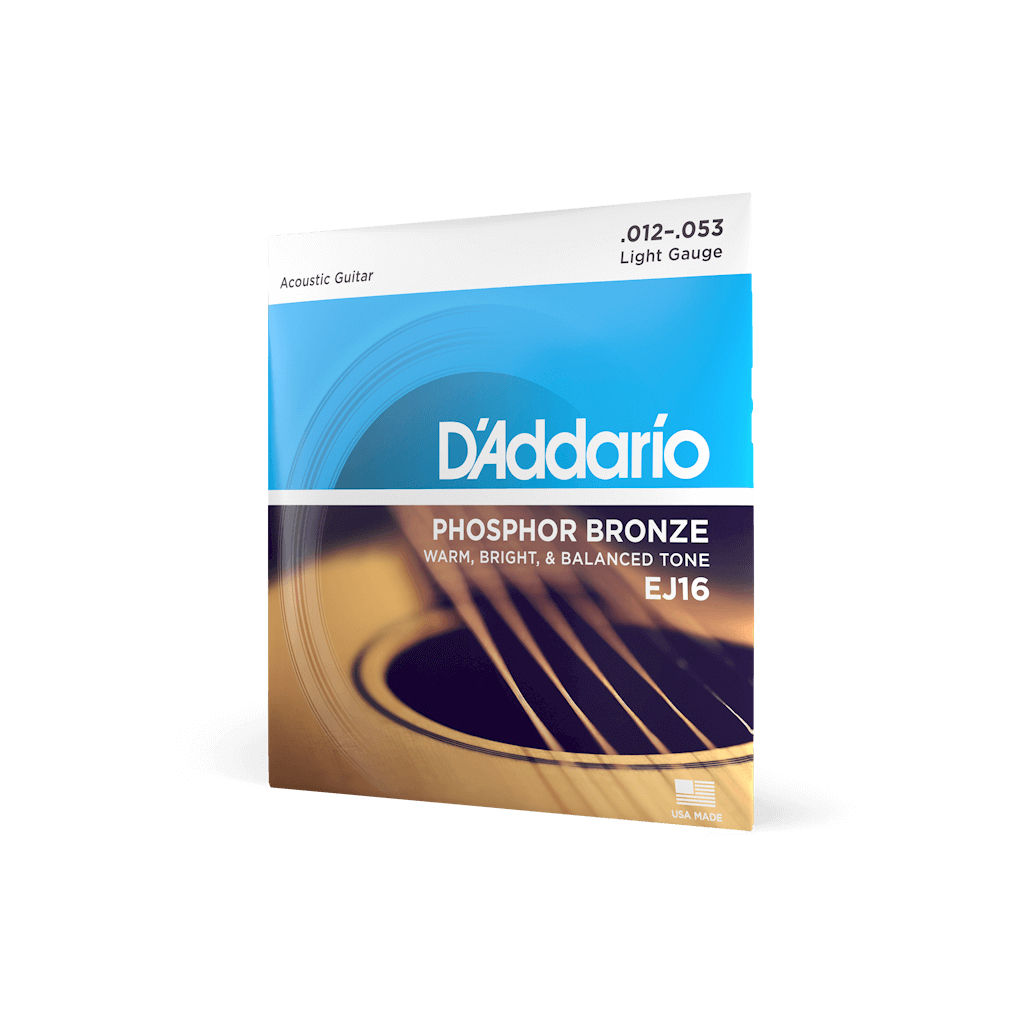 Струни для гітари D'Addario Phosphor Bronze Regular Light (12-53) (EJ16) - фото 2 Струни для гітари D'Addario Phosphor Bronze Regular Light (12-53) (EJ16) - фото 2