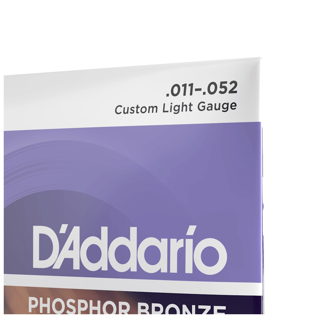 Струни для гітари D'Addario Phosphor Bronze Custom Light (11-52) (EJ26) - фото 4 Струни для гітари D'Addario Phosphor Bronze Custom Light (11-52) (EJ26) - фото 4