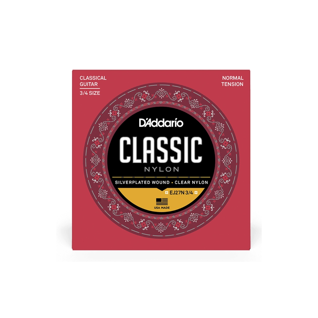 Струни для гітари D'Addario Student Classics Normal Tension 3/4 (EJ27N 3/4) - фото 1 Струни для гітари D'Addario Student Classics Normal Tension 3/4 (EJ27N 3/4) - фото 1