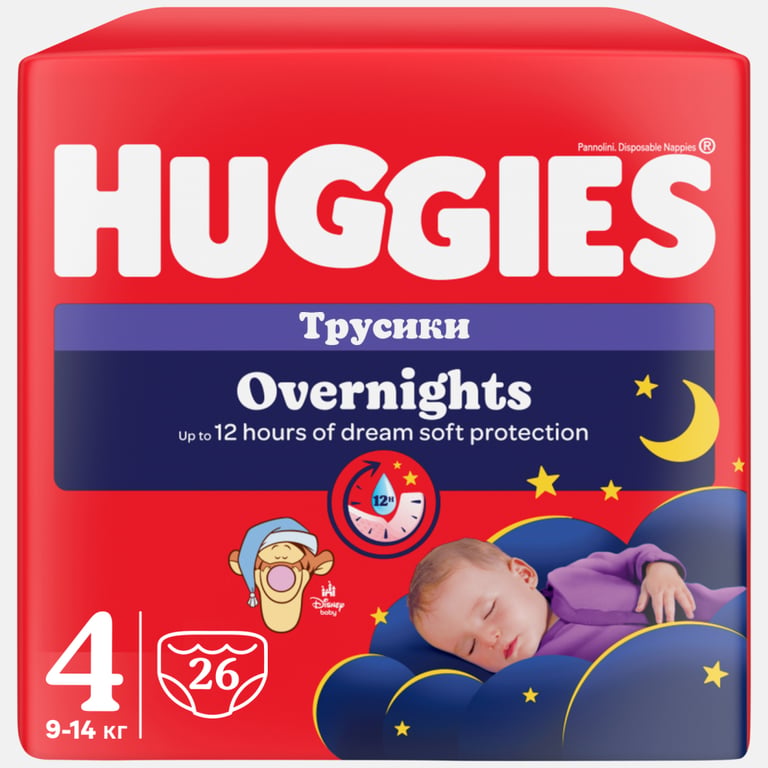 Підгузки Huggies Overnights Pants Трусики 4 9-14 кг 26 шт. (5029053581088) - фото 2