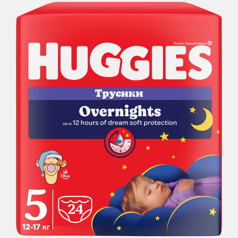Підгузки Huggies Overnights Pants Трусики 5 12-17 кг 24 шт. (5029053581095) - фото 2