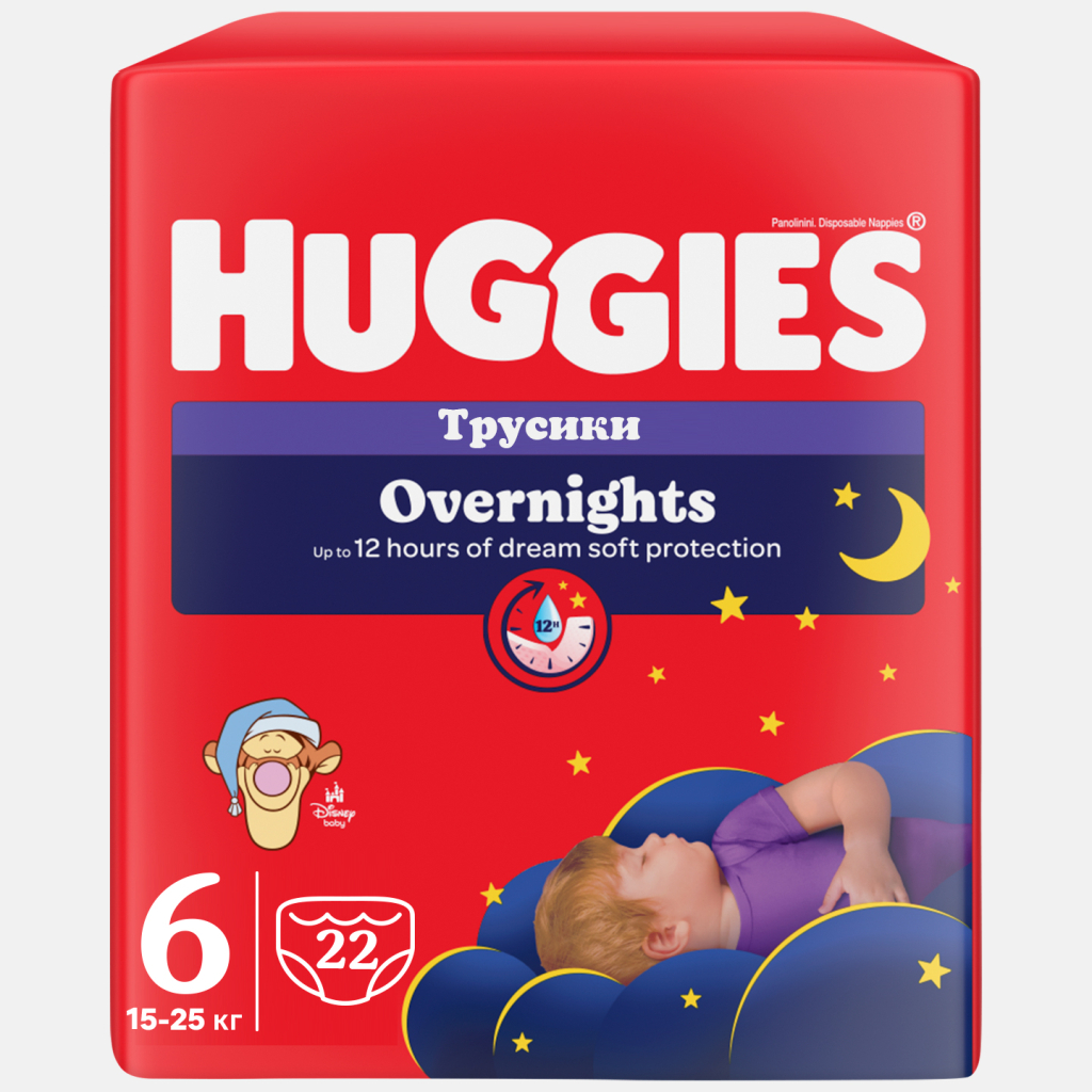 Підгузки Huggies Overnights Pants Трусики 6 15-25 кг 22 шт. (5029053581101) - фото 2 Підгузки Huggies Overnights Pants Трусики 6 15-25 кг 22 шт. (5029053581101) - фото 2