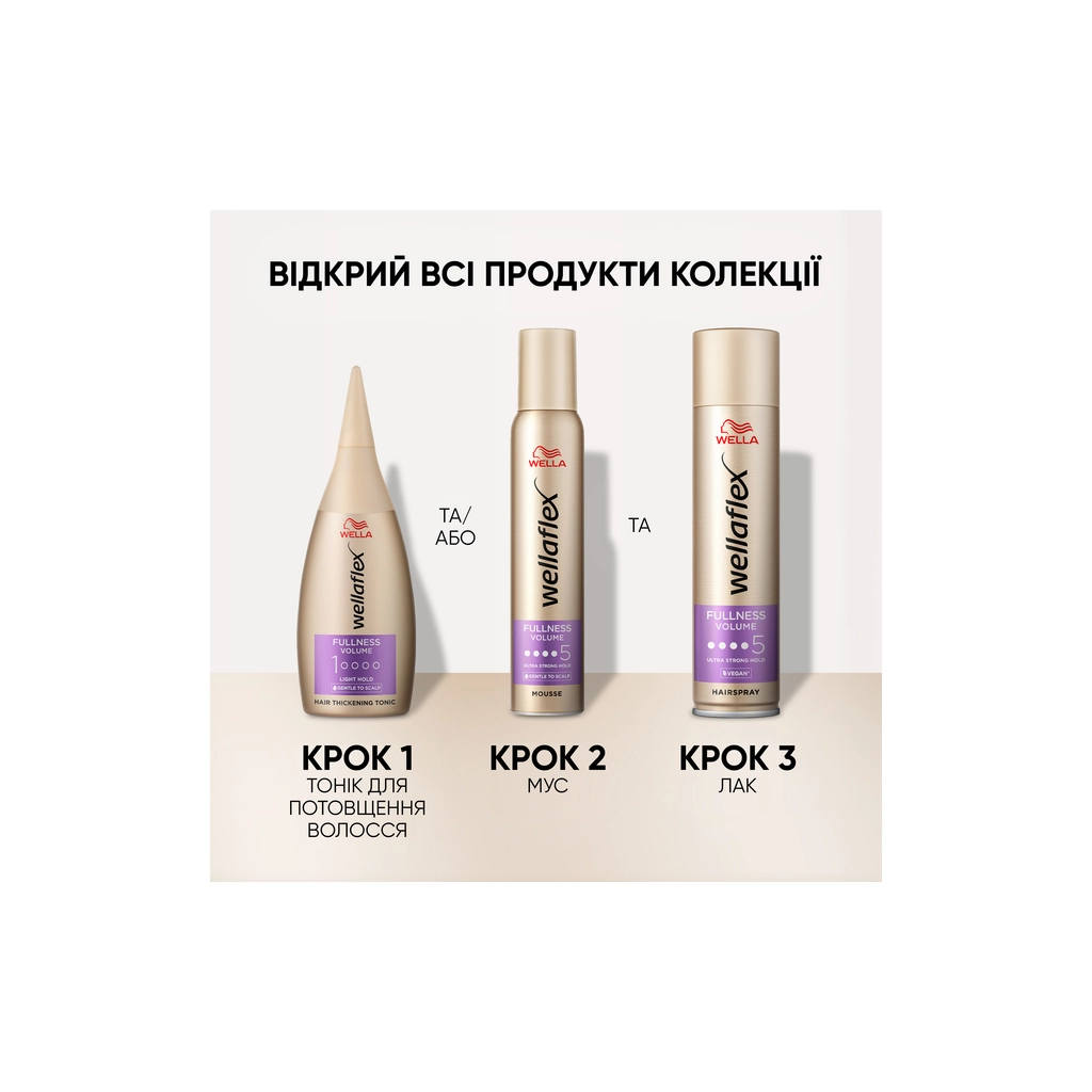 Лак для волосся WellaFlex Fullness Volume 5 Ultra Strong Hold 250 мл (4056800912452) - фото 8 Лак для волосся WellaFlex Fullness Volume 5 Ultra Strong Hold 250 мл (4056800912452) - фото 8