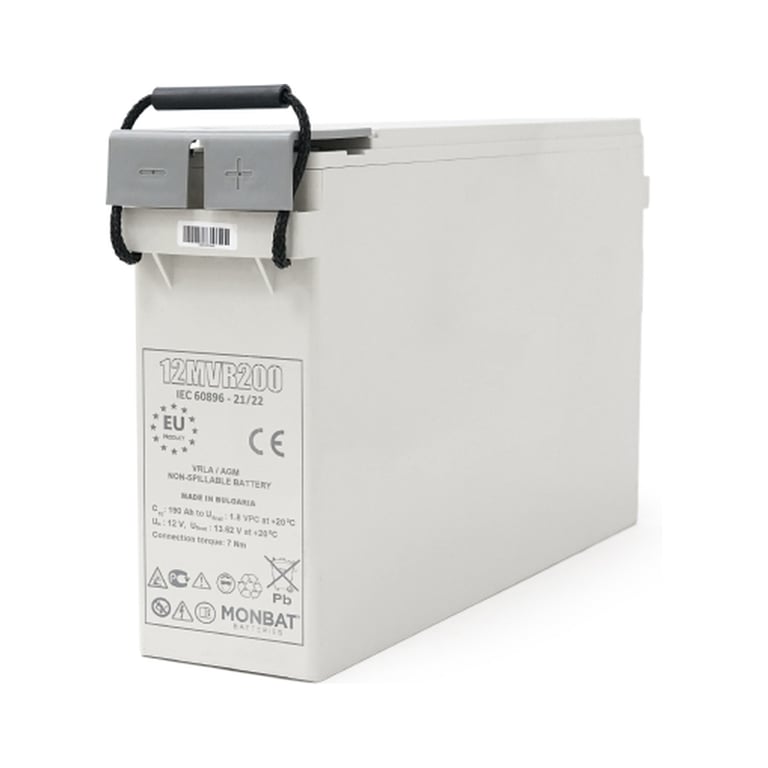 Батарея до ДБЖ MONBAT 12V-200Ah, AGM FRONT TERMINAL (12MVR200) — фото 1