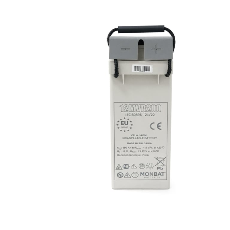 Батарея до ДБЖ MONBAT 12V-200Ah, AGM FRONT TERMINAL (12MVR200) - фото 2