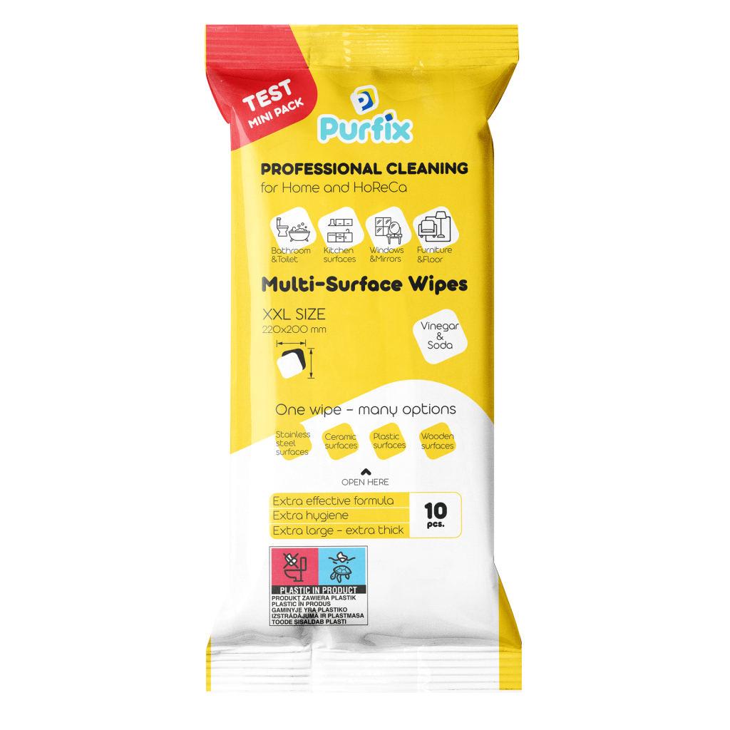 Серветки для прибирання Purfix Вологі Універсальні 10 шт. (4820207591813) - фото 1 Серветки для прибирання Purfix Вологі Універсальні 10 шт. (4820207591813) - фото 1