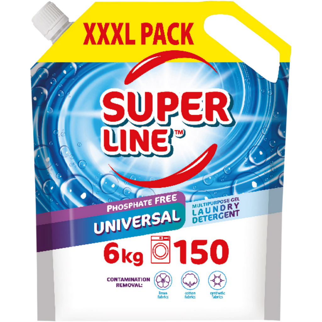 Гель для прання Sama Super Line Universal Для кольорових та білих тканин Дой-пак 6 кг (4820270631201) Гель для прання Sama Super Line Universal Для кольорових та білих тканин Дой-пак 6 кг (4820270631201)