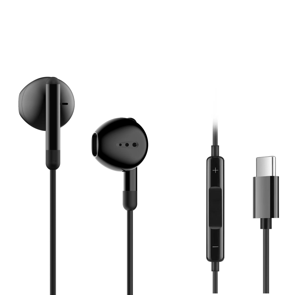 Навушники Ergo VM-730 Type-C Earphones Black (VM-730K) - фото 1