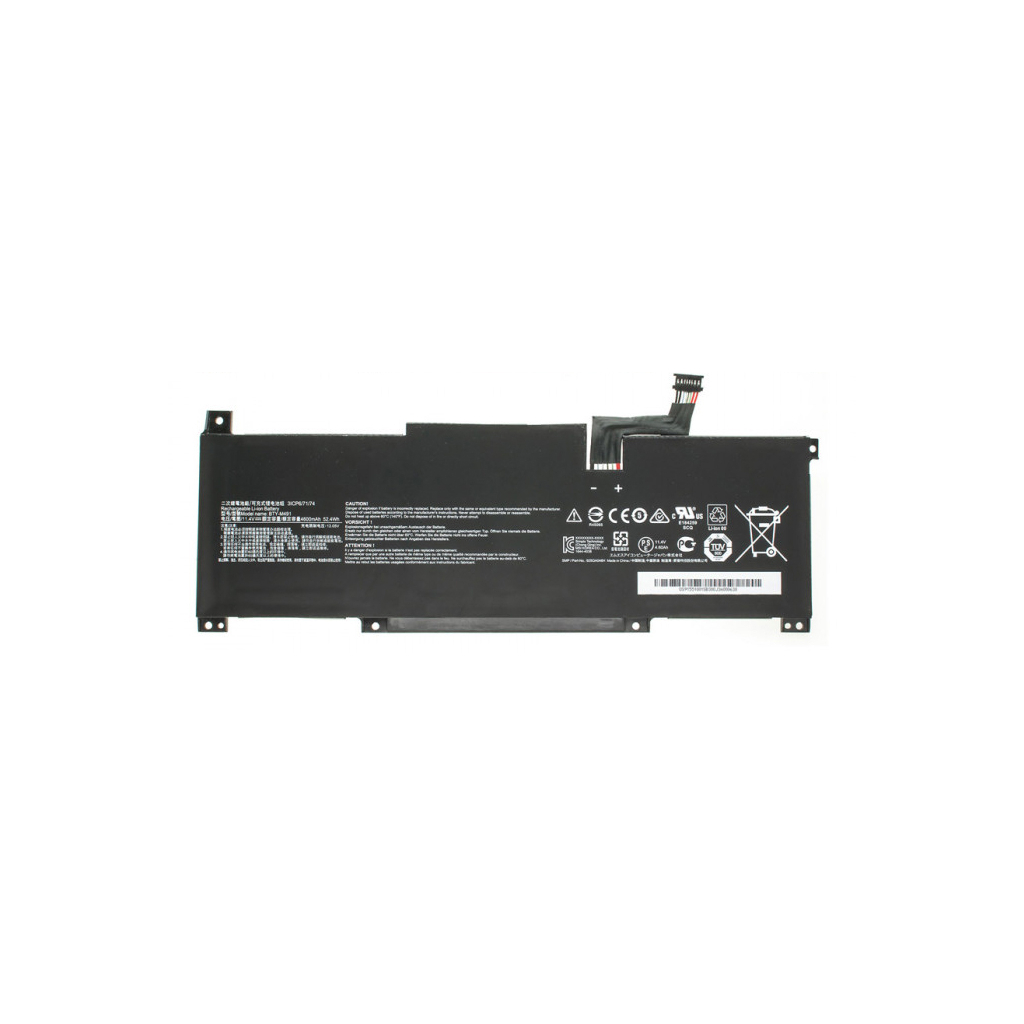 Акумулятор до ноутбука MSI BTY-M491, 4600mAh (52.4Wh), 3cell, 11.4V, Li-Pol AlSoft (A47923) - фото 1