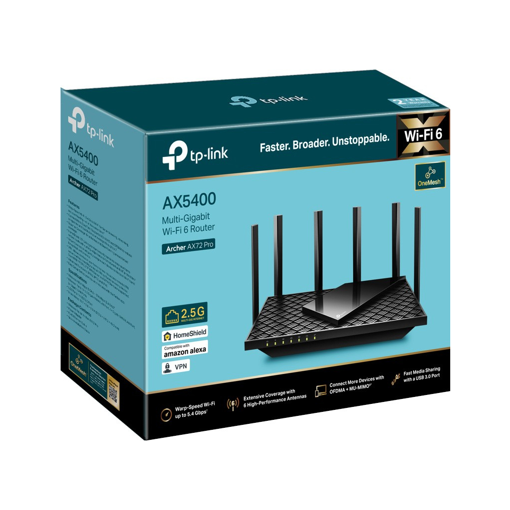 Маршрутизатор TP-Link ARCHER AX72 PRO (ARCHER-AX72-PRO) - фото 4 Маршрутизатор TP-Link ARCHER AX72 PRO (ARCHER-AX72-PRO) - фото 4