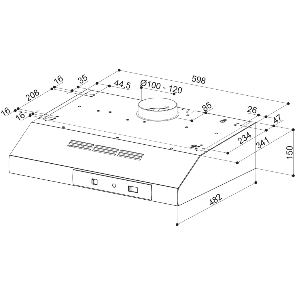 Витяжка кухонна Faber 741 Base W A60, білий (300.0557.477) - фото 2 Витяжка кухонна Faber 741 Base W A60, білий (300.0557.477) - фото 2