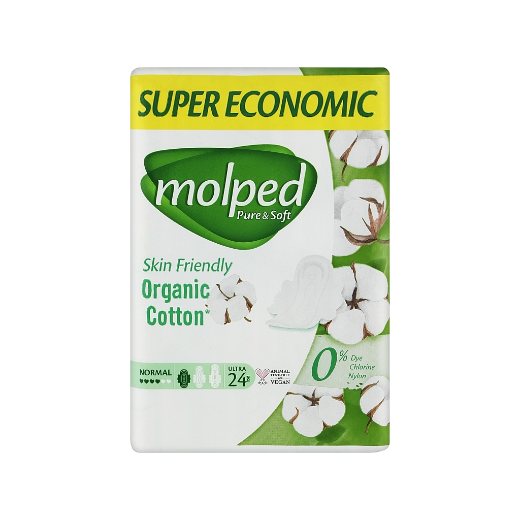 Гігієнічні прокладки Molped Pure&Soft Normal 4 краплі 24 шт. (8690536829026) Гігієнічні прокладки Molped Pure&Soft Normal 4 краплі 24 шт. (8690536829026)