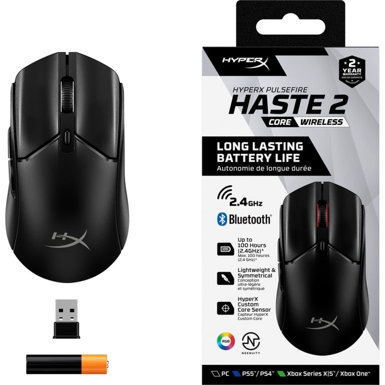 Мишка HyperX Pulsefire Haste 2 Core Wireless Black (8R2E6AA) - фото 10