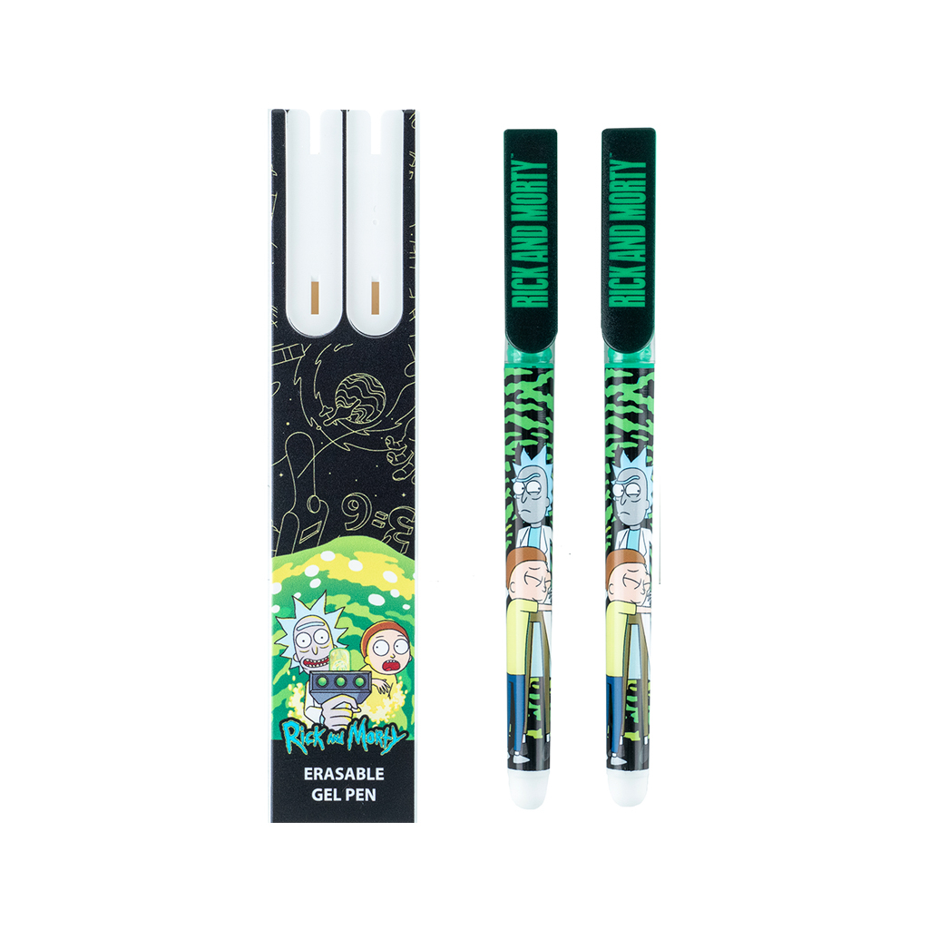 Ручка гелева Kite пиши-стирай Rick and Morty синя, 2 шт у пеналі (RM24-069) - фото 2 Ручка гелева Kite пиши-стирай Rick and Morty синя, 2 шт у пеналі (RM24-069) - фото 2