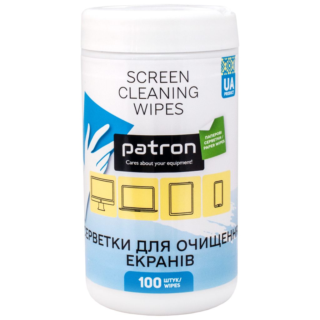 Серветки Patron for TFT/PDA/LCD 100pcs, paper (F3-059) - фото 1
