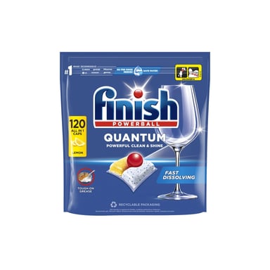 Таблетки для посудомийних машин Finish Quantum All in 1 Лимон 115 шт. (5908252009671/5908252018468)