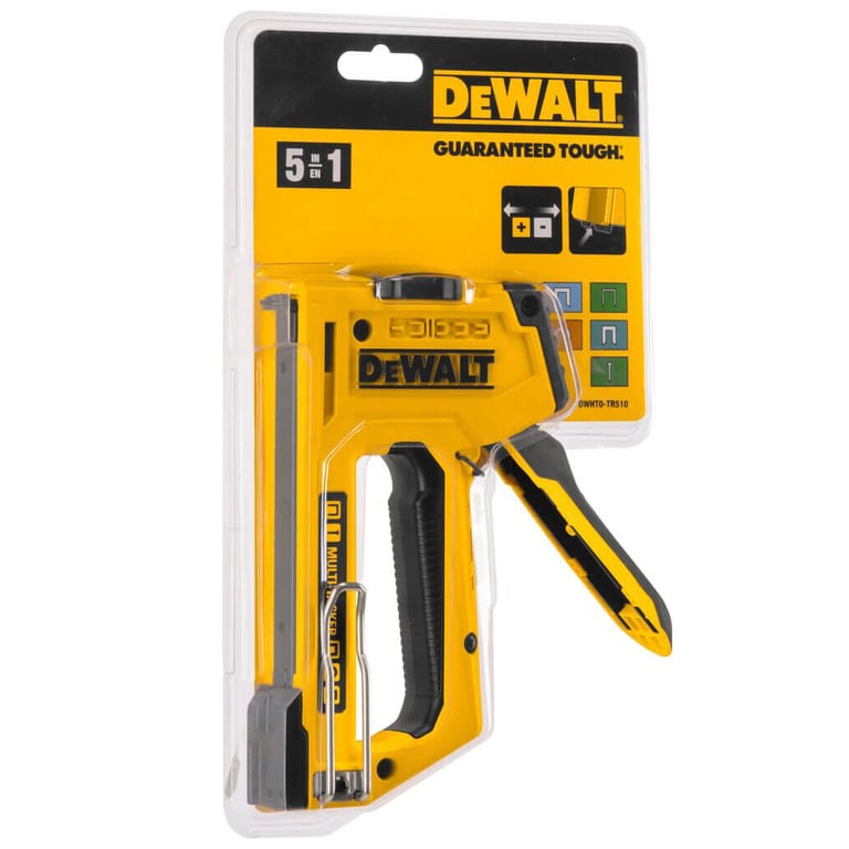 Степлер будівельний DeWALT "MULTI TACKER 5 в 1" скоби тип "A, G, H" 6-14мм, цвяхи "J" 12, 15 мм. (DWHT0-TR510) - фото 4