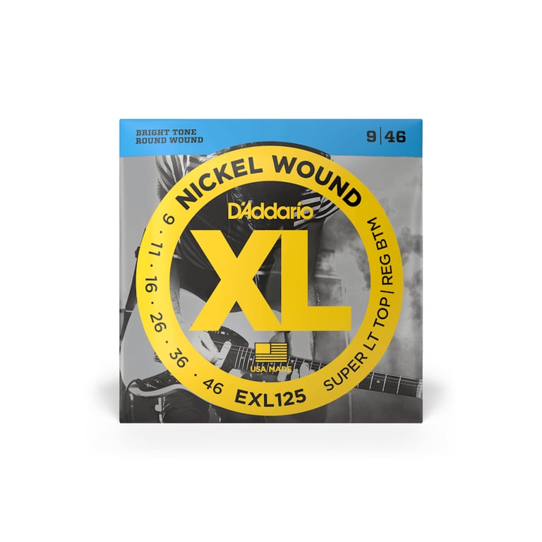 Струни для гітари D'Addario XL Nickel Wound Super Light Top / Regular Bottom (09-46) (EXL125) - фото 1