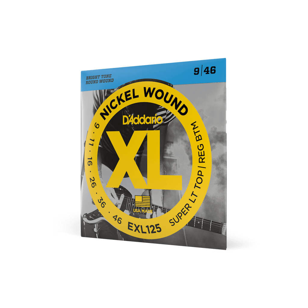 Струни для гітари D'Addario XL Nickel Wound Super Light Top / Regular Bottom (09-46) (EXL125) - фото 2 Струни для гітари D'Addario XL Nickel Wound Super Light Top / Regular Bottom (09-46) (EXL125) - фото 2