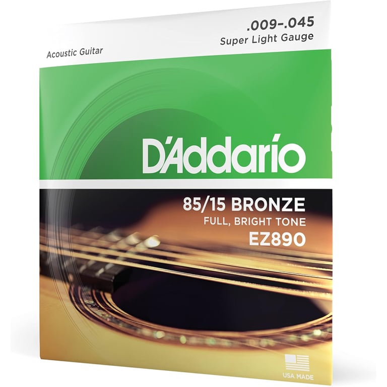 Струни для гітари D'Addario 85/15 Bronze Super Light (09-45) (EZ890) - фото 1