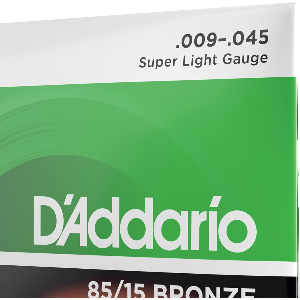 Струни для гітари D'Addario 85/15 Bronze Super Light (09-45) (EZ890) - фото 4 Струни для гітари D'Addario 85/15 Bronze Super Light (09-45) (EZ890) - фото 4