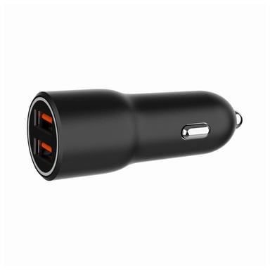 Зарядний пристрій Gembird 2xUSB QC3.0 car adapter black (TA-UC-A2QC36-CAR-01) - фото 1