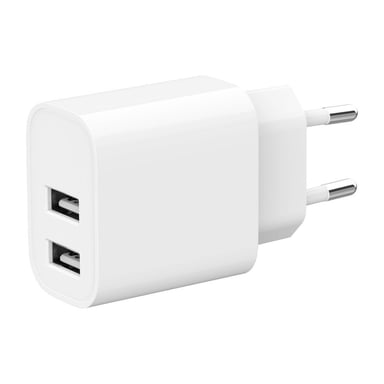 Зарядний пристрій Gembird 2 USB-A 5V/2.4A (12W) white (TA-UC-2A12-01) - фото 1