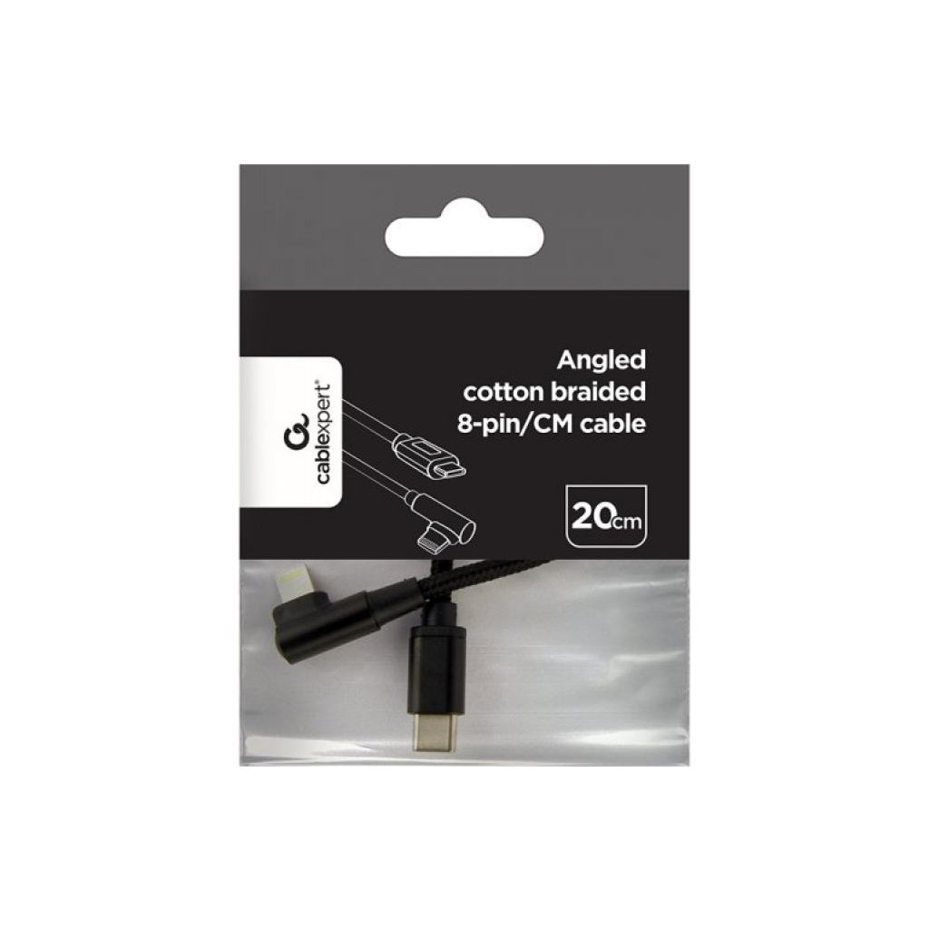 Дата кабель USB-C to Lightning 0,2m angle Cablexpert (CC-USB2-CMLML-0.2M) - фото 3 Дата кабель USB-C to Lightning 0,2m angle Cablexpert (CC-USB2-CMLML-0.2M) - фото 3