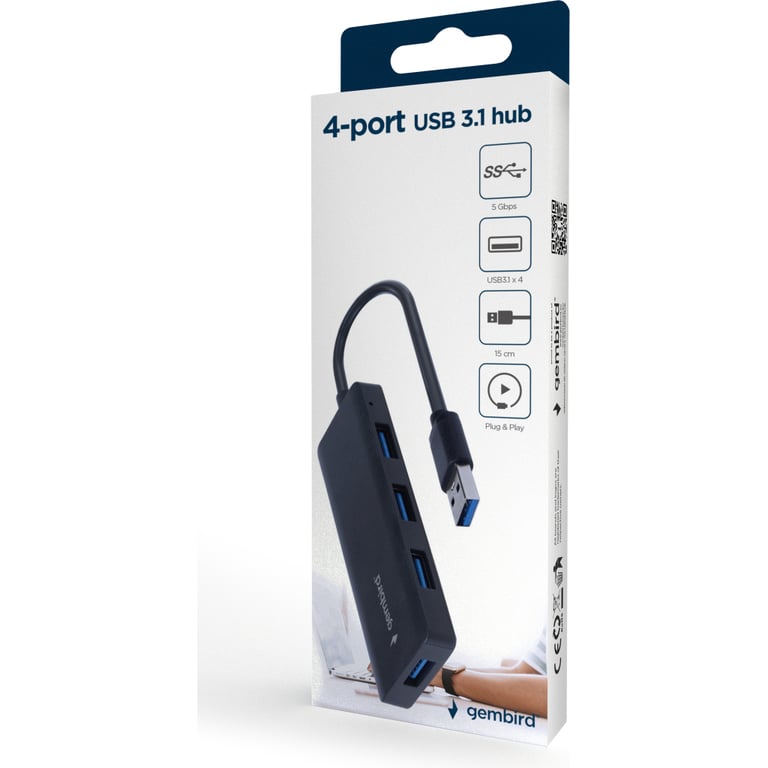 Концентратор Gembird 4 x USB 3.1 (UHB-U3P4-03) - фото 3