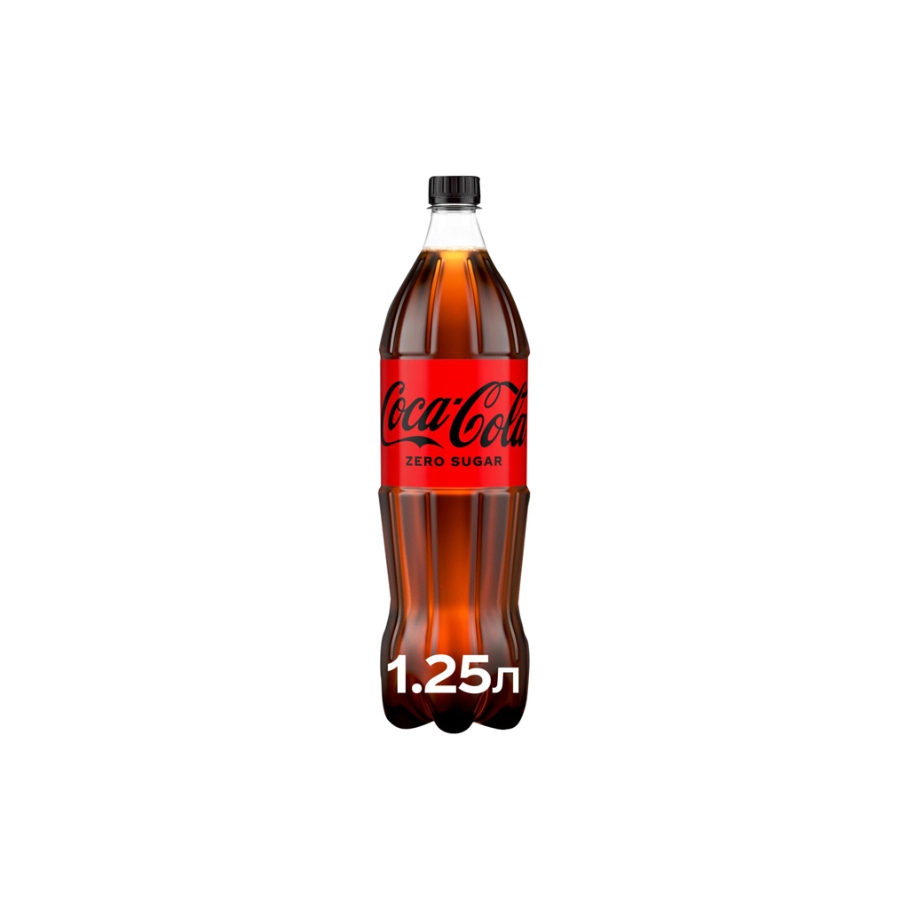 Напій Coca-Cola Zero Безалкогольний сильногазований Без цукру 1.25 л (5449000133724) - фото 1