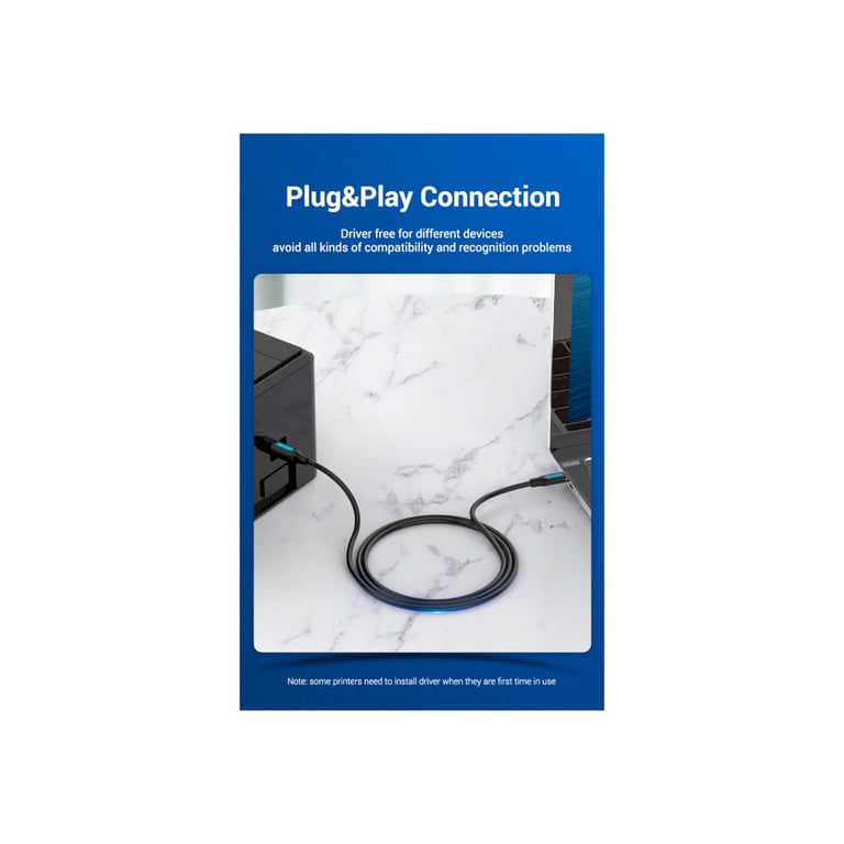 Кабель для принтера USB-C 2.0 to BM 2.0m 2.4А 480Mbps Vention (CQUBH) - фото 7
