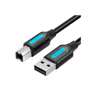 Кабель для принтера USB 2.0 AM/BM 1.0m 480Mbps PVC black Vention (COQBF) - фото 1