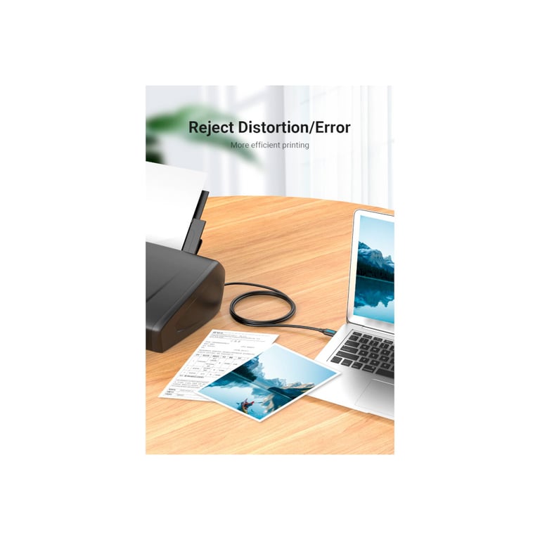 Кабель для принтера USB 2.0 AM/BM 1.0m 480Mbps PVC black Vention (COQBF) - фото 3
