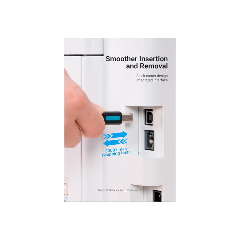 Кабель для принтера USB 2.0 AM/BM 1.0m 480Mbps PVC black Vention (COQBF) - фото 6