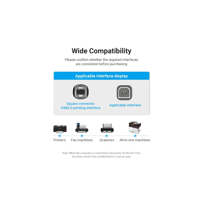 Кабель для принтера USB 2.0 AM/BM 1.0m 480Mbps PVC black Vention (COQBF) - фото 9