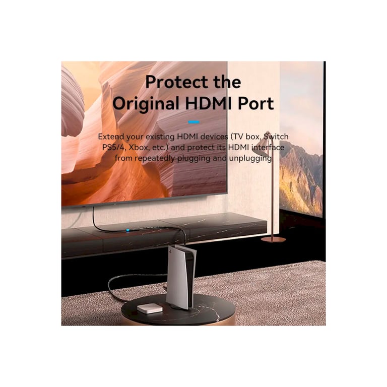 Кабель мультимедійний HDMI M to HDMI F 5.0m V2.0 4K60Hz Vention (AHCBJ) - фото 3