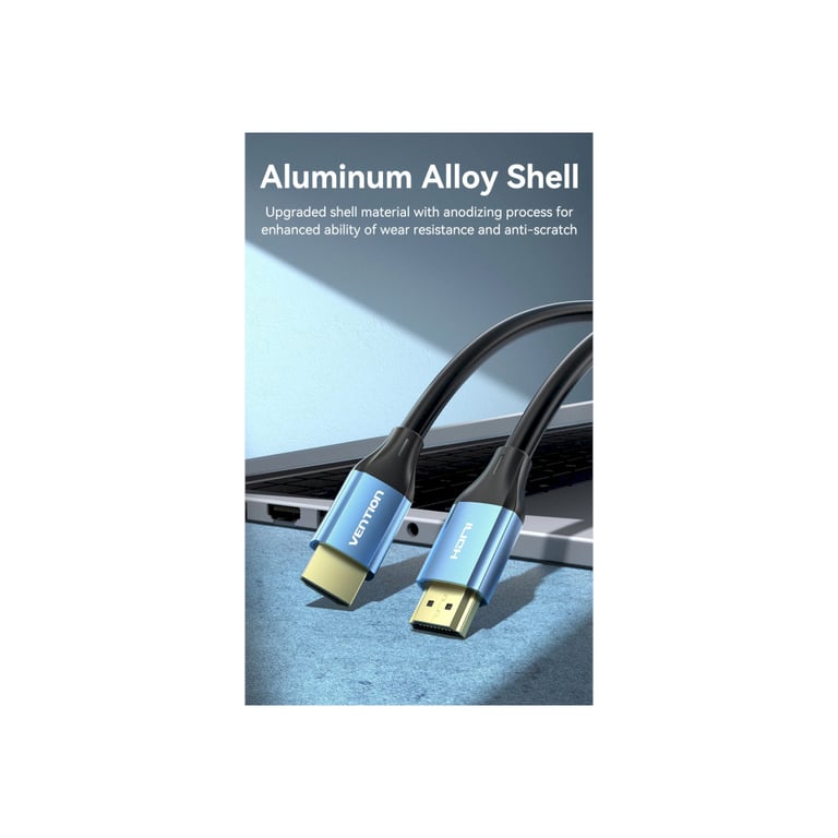 Кабель мультимедійний HDMI M to HDMI M 2.0m V2.0 4K60Hz blue Vention (ALHSH) - фото 6