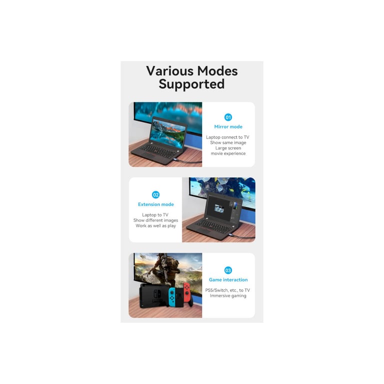 Кабель мультимедійний HDMI M to HDMI M 2.0m V2.0 4K60Hz blue Vention (ALHSH) - фото 9